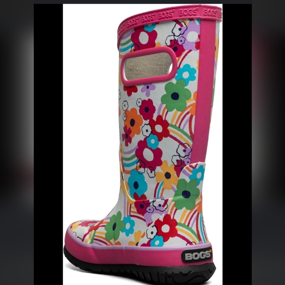 Bogs Rainboot Rainbow Flower Bone - Picture 2 of 7
